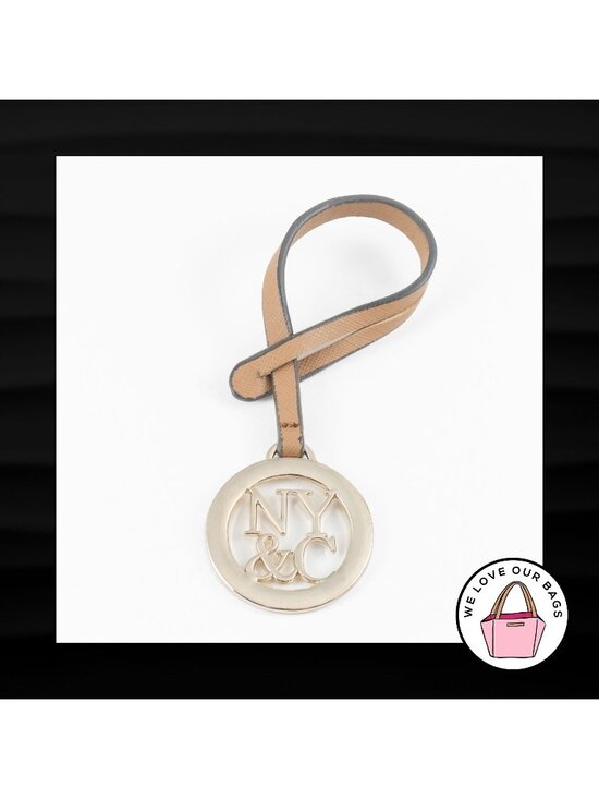 NY&C Handbags - NEW NY&C NEW YORK & CO BROWN LEATHER LOOP STRAP FOB BAG CHARM KEYCHAIN HANG TAG